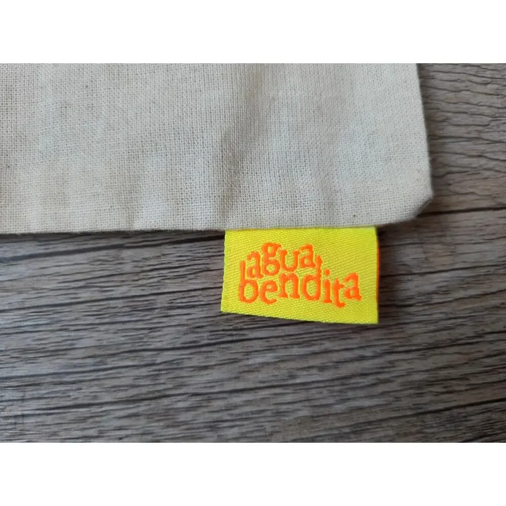 Agua Bendita Handmade Canvas Pouch Tiger Graphic Zip‎ Makeup Travel Bag